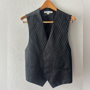 Pronto Uomo Charcoal Geometric Vest